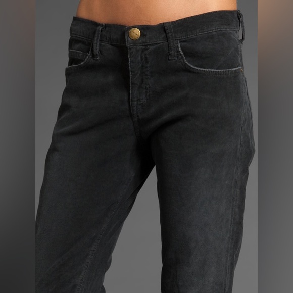 Current Elliott Boyfriend Corduroy Pants in Black, xs 24 - Made in USA - Picture 2 of 7